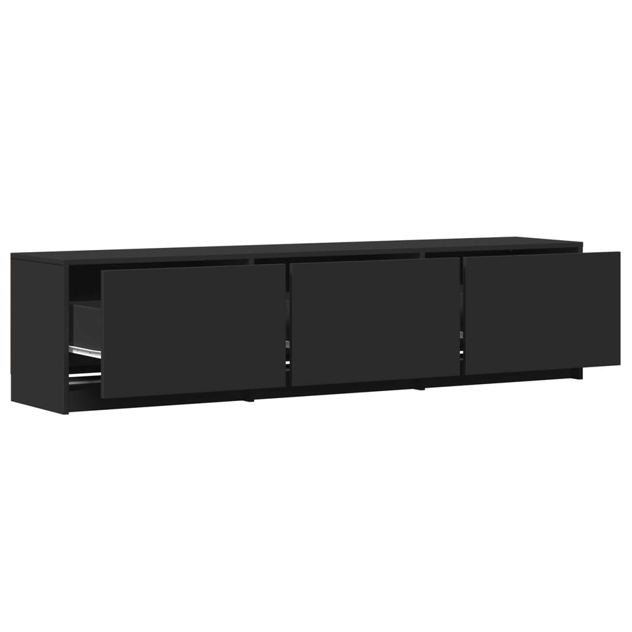 TV-kast met LED Zwart 165 x 34 x 40 cm Geconstrueerd hout
