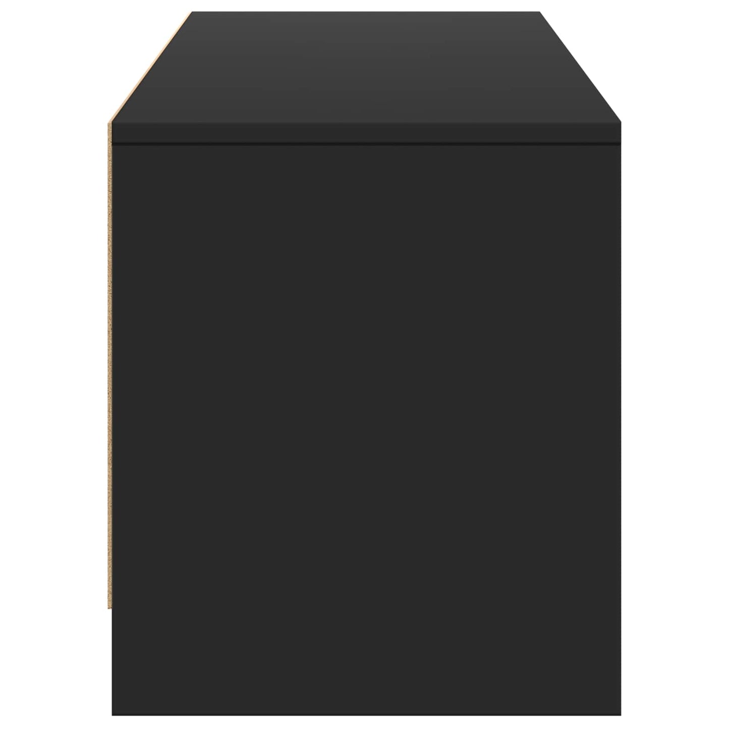 TV-kast met LED Zwart 165 x 34 x 40 cm Geconstrueerd hout