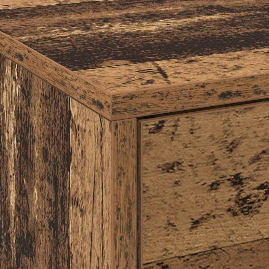 TV kast met LED's Oud Hout 162 x 34 x 40 cm Bewerkt hout
