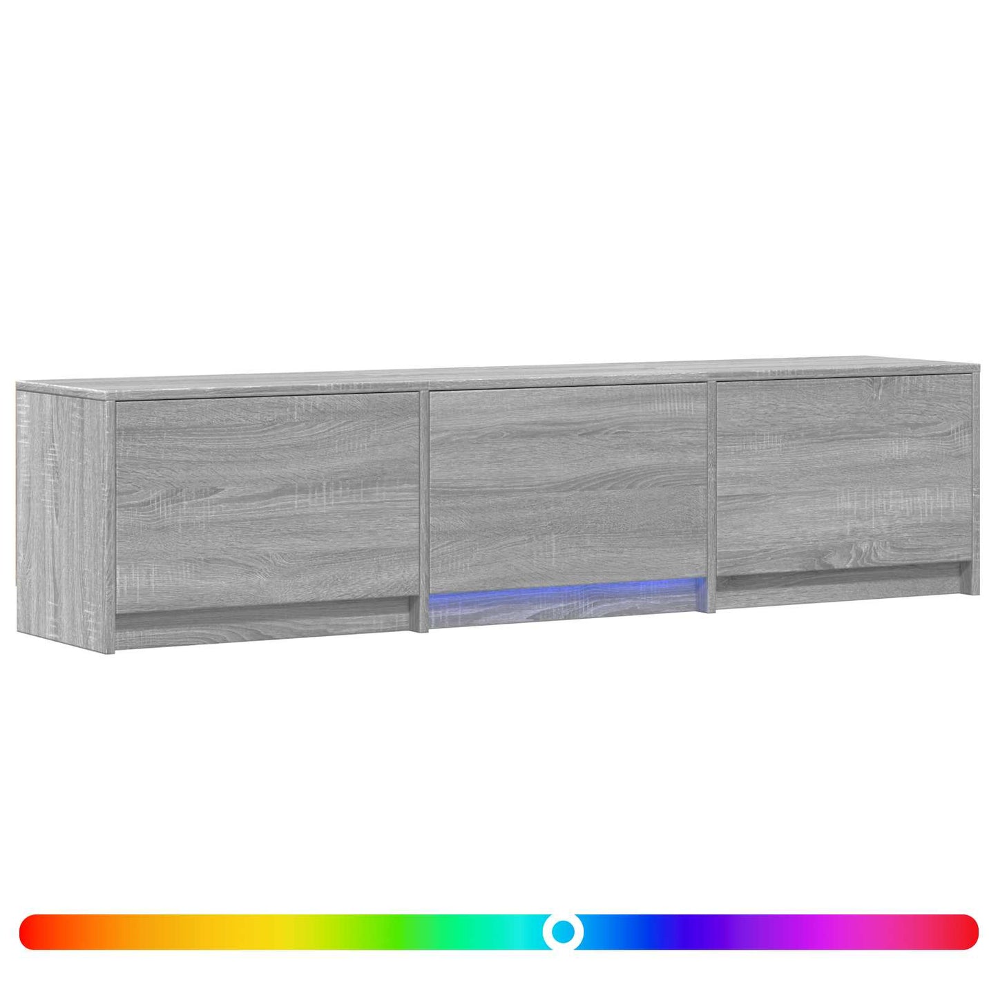 TV-kast met LED met LED met lade Grijze Sonoma 165 x 34 x 40 cm