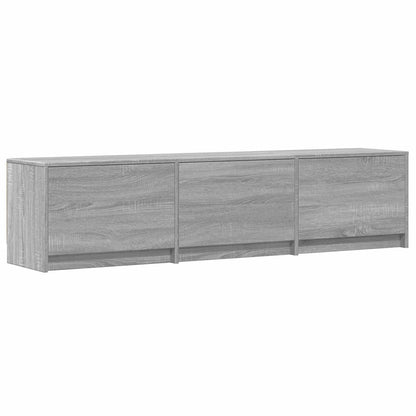 TV-kast met LED met LED met lade Grijze Sonoma 165 x 34 x 40 cm