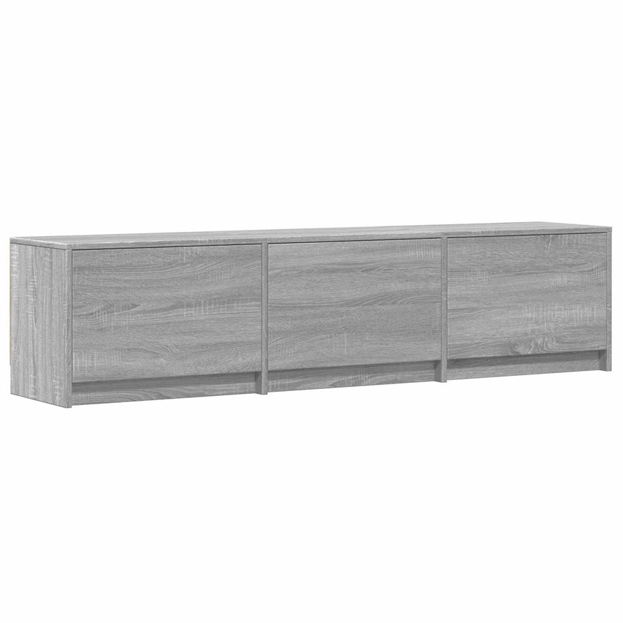 TV-kast met LED met LED met lade Grijze Sonoma 165 x 34 x 40 cm