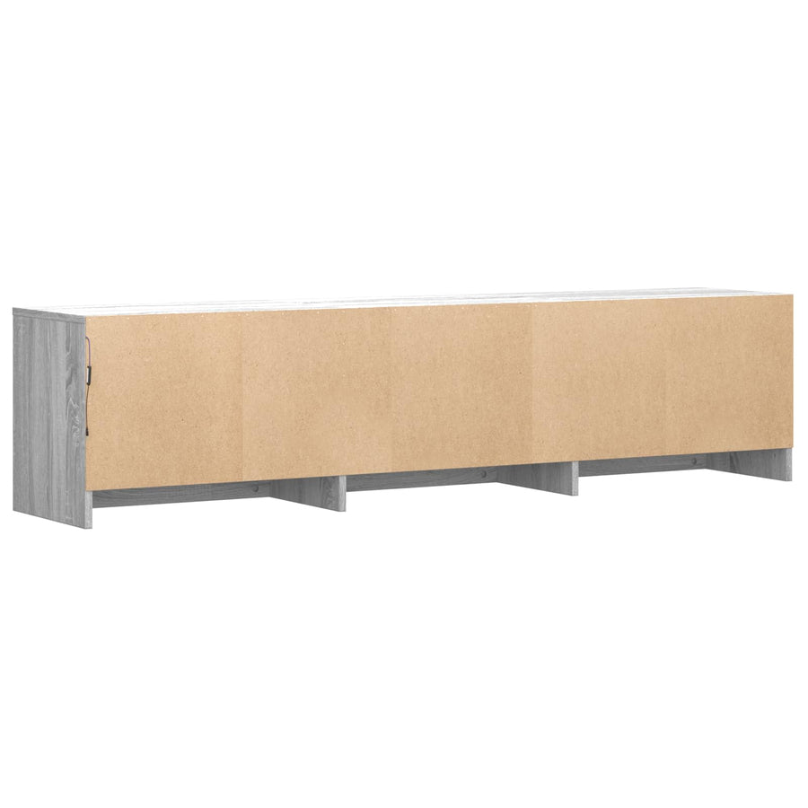 TV-kast met LED met LED met lade Grijze Sonoma 165 x 34 x 40 cm