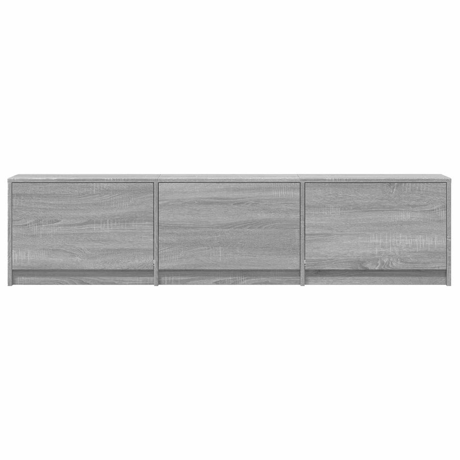 TV-kast met LED met LED met lade Grijze Sonoma 165 x 34 x 40 cm