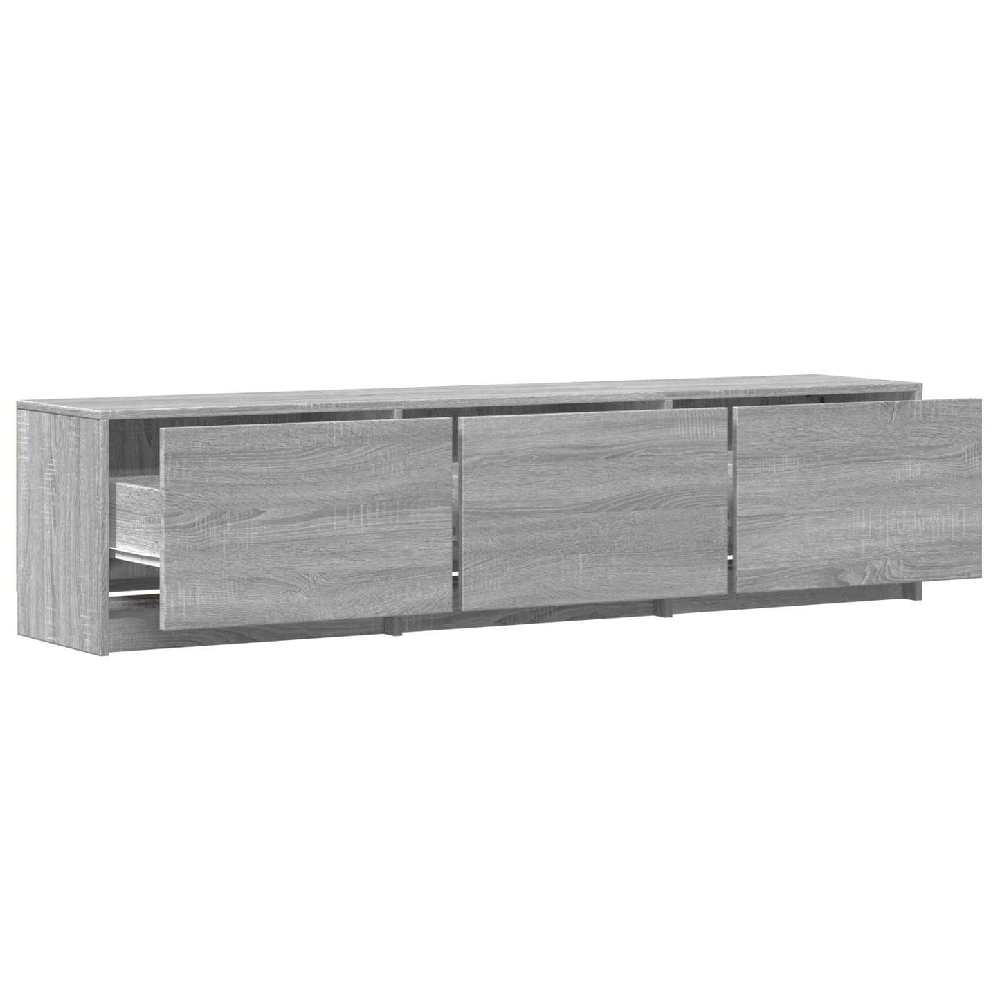 TV-kast met LED met LED met lade Grijze Sonoma 165 x 34 x 40 cm