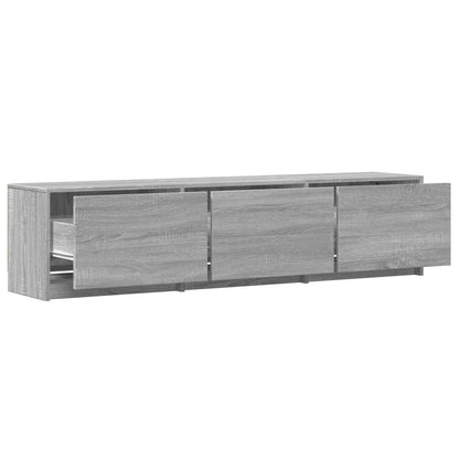TV-kast met LED met LED met lade Grijze Sonoma 165 x 34 x 40 cm
