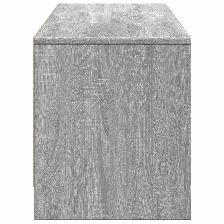 TV-kast met LED met LED met lade Grijze Sonoma 165 x 34 x 40 cm