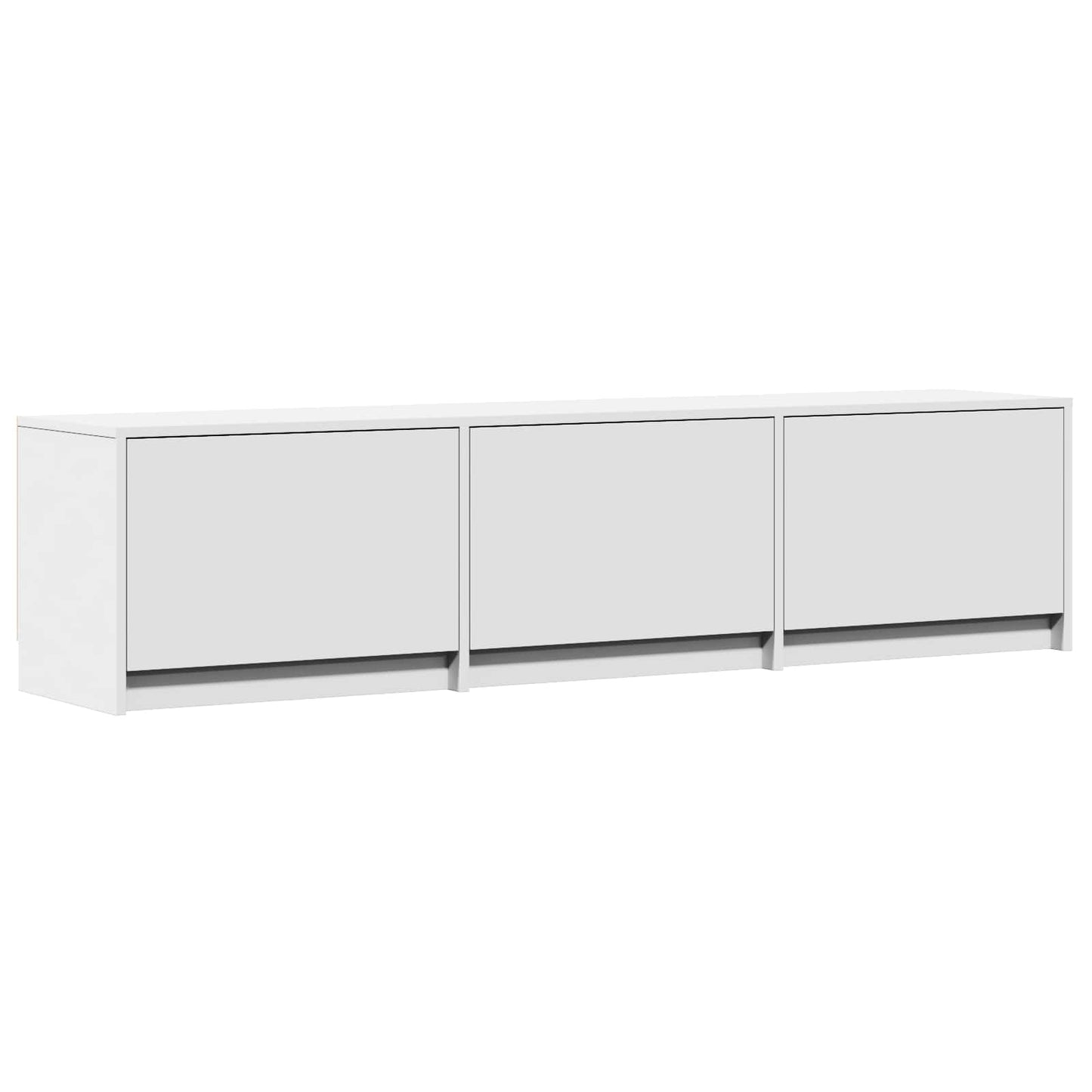 TV-kast met LED met LED Wit 165 x 34 x 40 cm Geconstrueerd hout