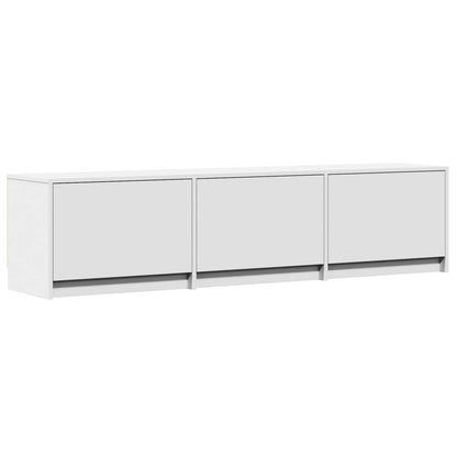 TV-kast met LED met LED Wit 165 x 34 x 40 cm Geconstrueerd hout