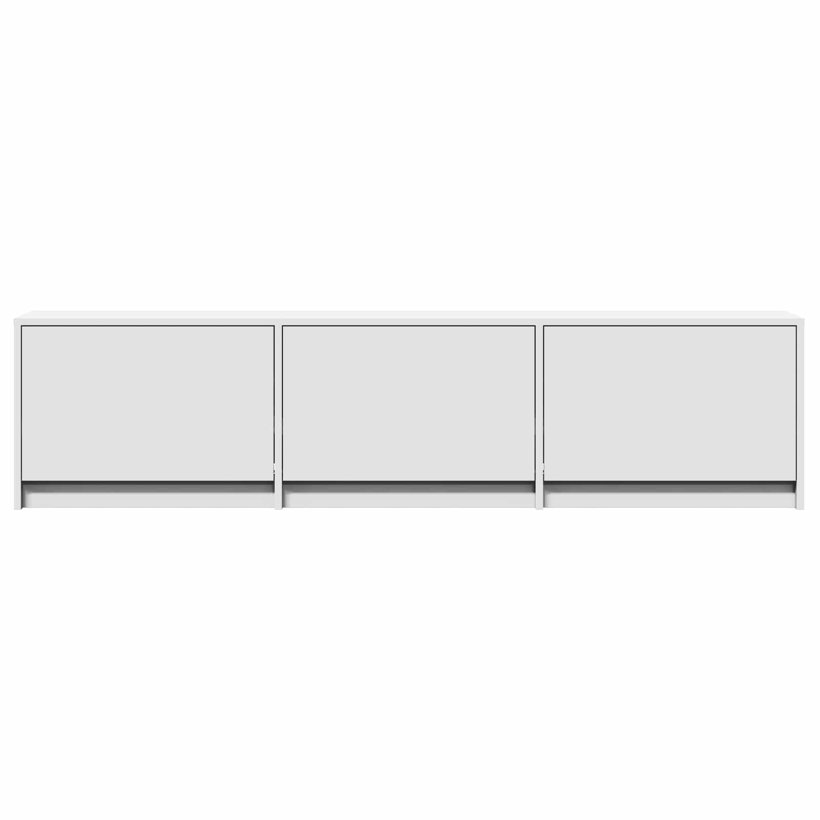 TV-kast met LED met LED Wit 165 x 34 x 40 cm Geconstrueerd hout