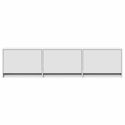 TV-kast met LED met LED Wit 165 x 34 x 40 cm Geconstrueerd hout