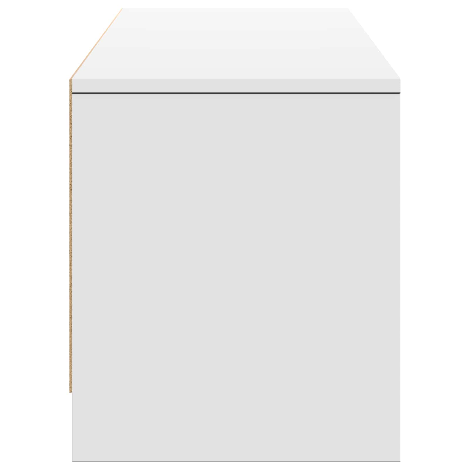 TV-kast met LED met LED Wit 165 x 34 x 40 cm Geconstrueerd hout