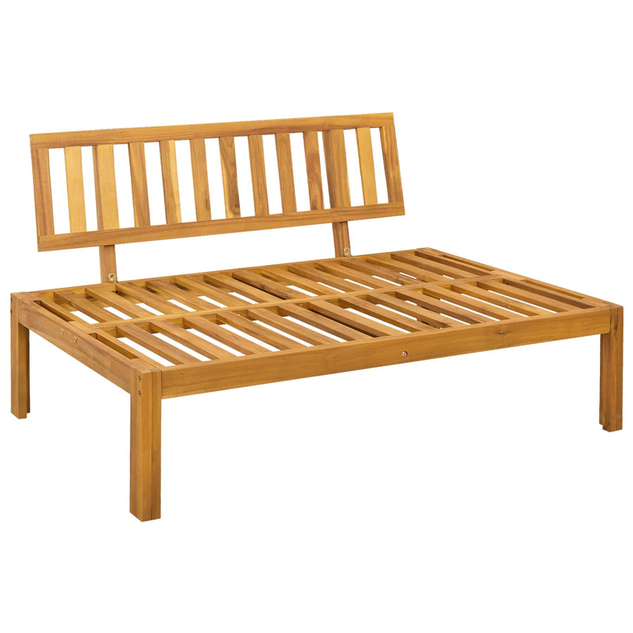 Midden Sofaset 2 Stuk Natuurlijk en Donkergrijs Acaciahout