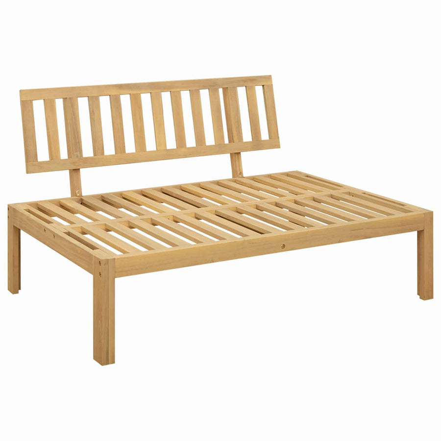 Midden Sofaset Licht Acacia en Donker Grijs 240 x 80 x 82 cm