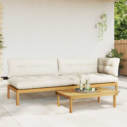 3 Stuk Garden Pallet Sofa Units Massief Acaciahout Licht Bruin