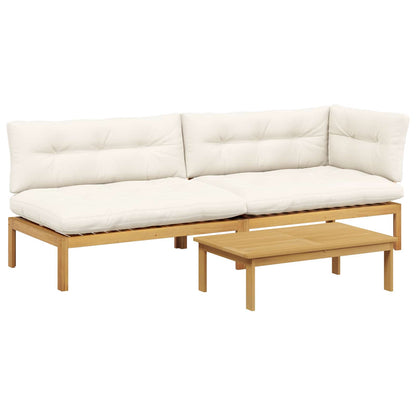 3 Stuk Garden Pallet Sofa Units Massief Acaciahout Licht Bruin