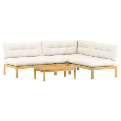 4 Stuk Garden Pallet Sofa Units Massief Acaciahout Licht Bruin