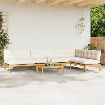 5 Stuk Garden Pallet Sofa Units Massief Acaciahout Licht Bruin