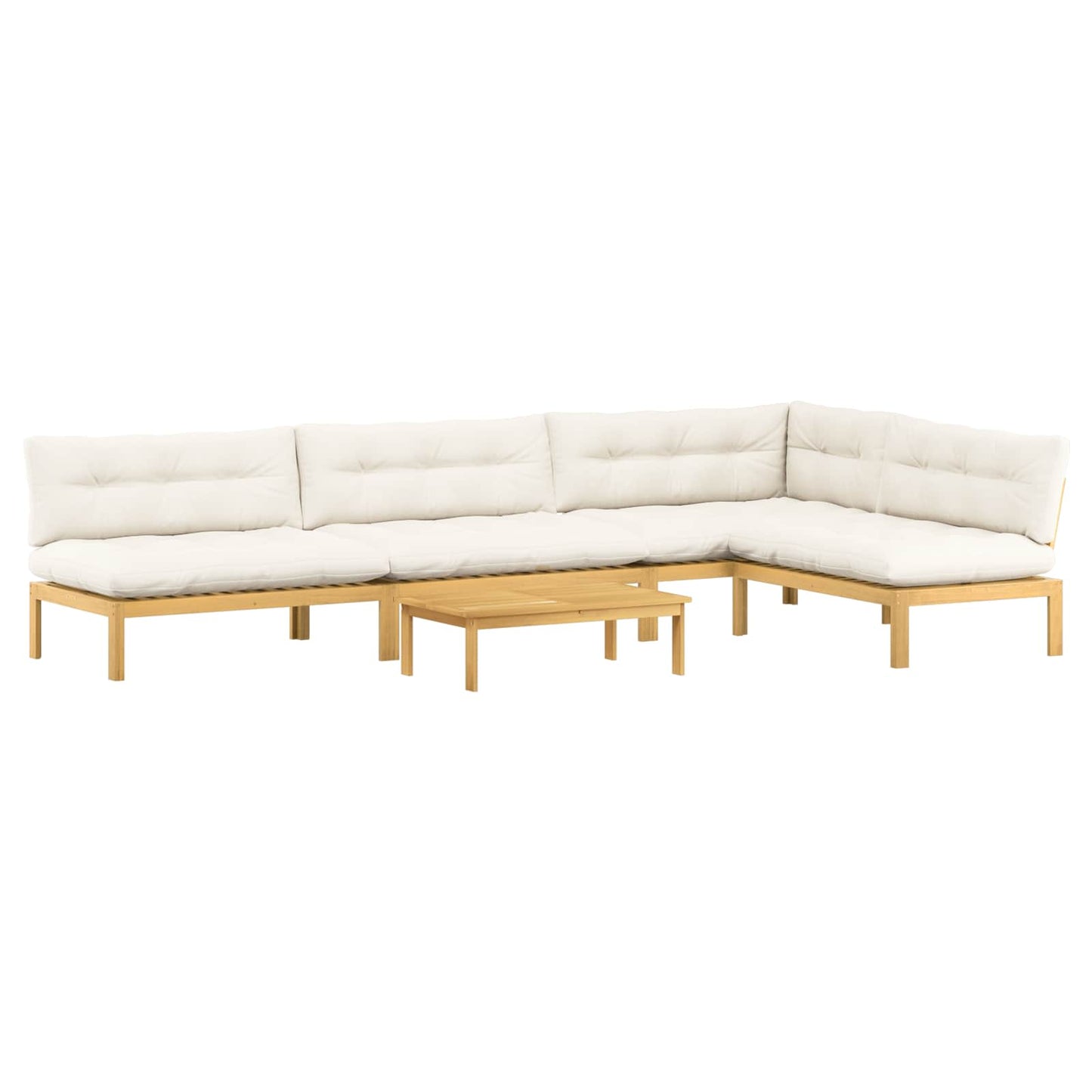 5 Stuk Garden Pallet Sofa Units Massief Acaciahout Licht Bruin