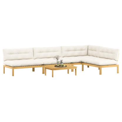 5 Stuk Garden Pallet Sofa Units Massief Acaciahout Licht Bruin