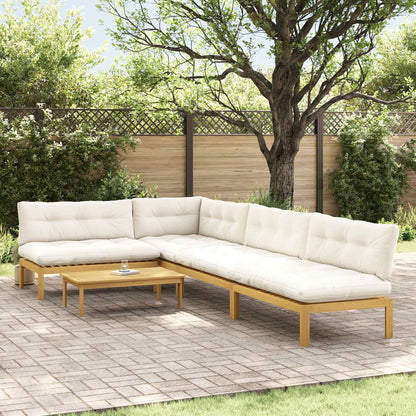 5 Stuk Garden Pallet Sofa Units Massief Acaciahout Licht Bruin