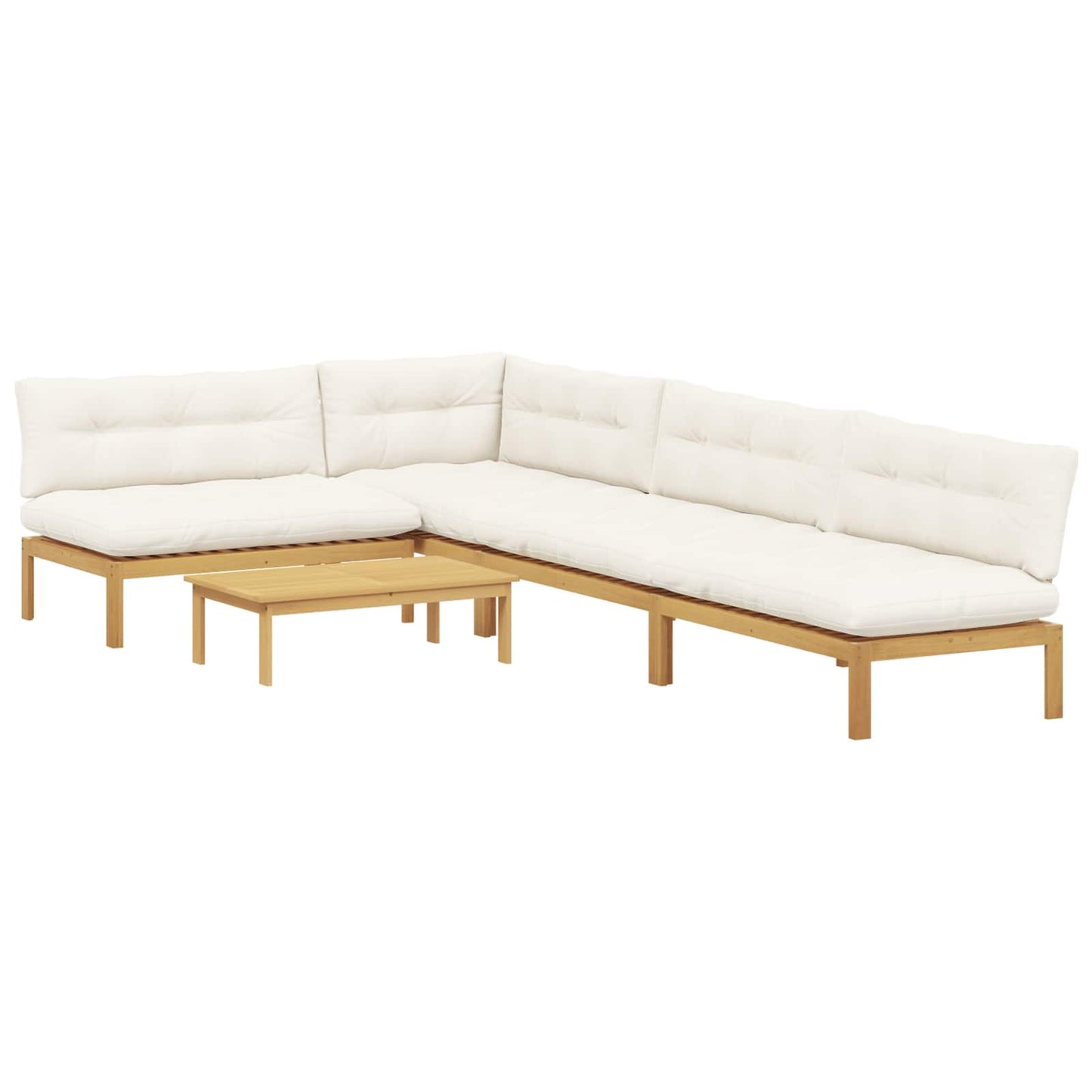 5 Stuk Garden Pallet Sofa Units Massief Acaciahout Licht Bruin