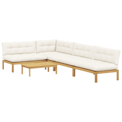5 Stuk Garden Pallet Sofa Units Massief Acaciahout Licht Bruin