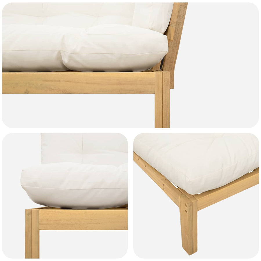 Garden Pallet Sofa Units 2 Stuk Lichtbruin en Crème Wit