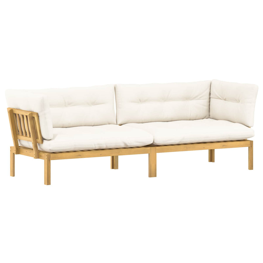 Garden Pallet Sofa Units 2 Stuk Lichtbruin en Crème Wit