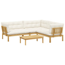4 Stuk Garden Pallet Sofa Units Massief Acaciahout Licht Bruin