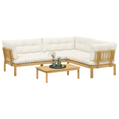 4 Stuk Garden Pallet Sofa Units Massief Acaciahout Licht Bruin