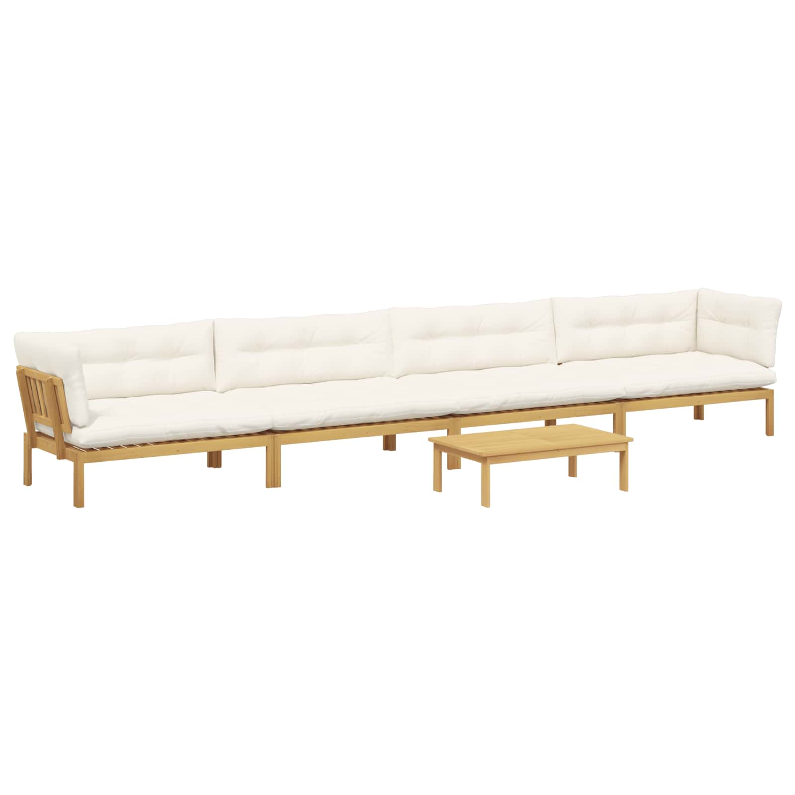 5 Stuk Garden Pallet Sofa Units Massief Acaciahout Licht Bruin