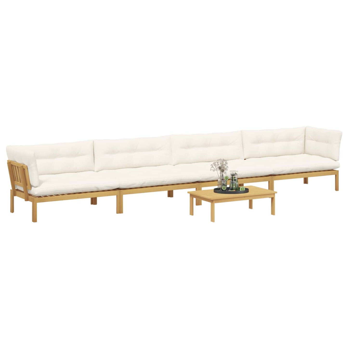 5 Stuk Garden Pallet Sofa Units Massief Acaciahout Licht Bruin