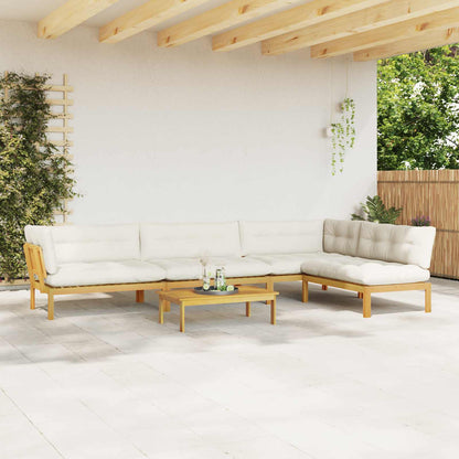 5 Stuk Garden Pallet Sofa Units Massief Acaciahout Licht Bruin