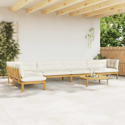 6 Stuk Garden Pallet Sofa Units Massief Acaciahout Licht Bruin