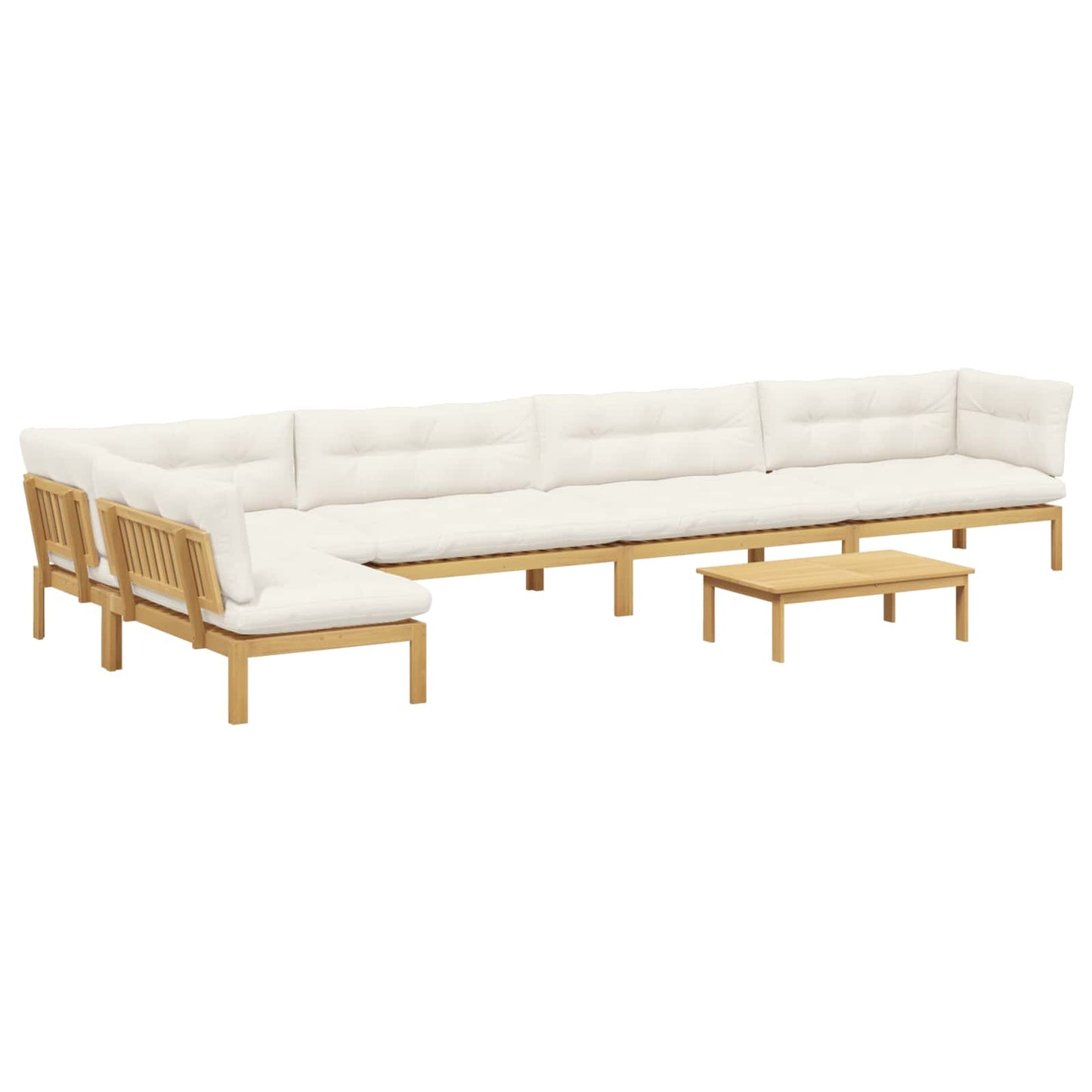 6 Stuk Garden Pallet Sofa Units Massief Acaciahout Licht Bruin