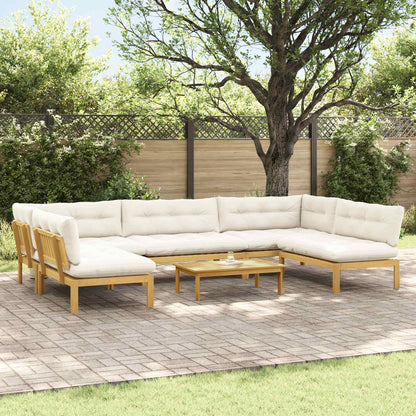 6 Stuk Garden Pallet Sofa Units Massief Acaciahout Licht Bruin