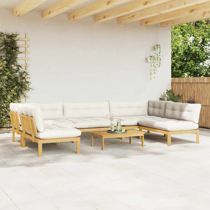 6 Stuk Garden Pallet Sofa Units Massief Acaciahout Licht Bruin