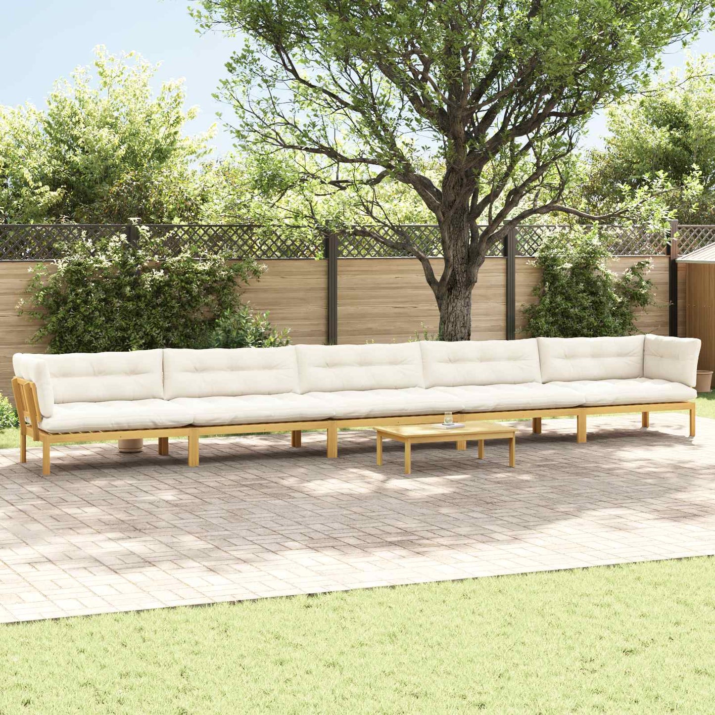 6 Stuk Garden Pallet Sofa Units Massief Acaciahout Licht Bruin