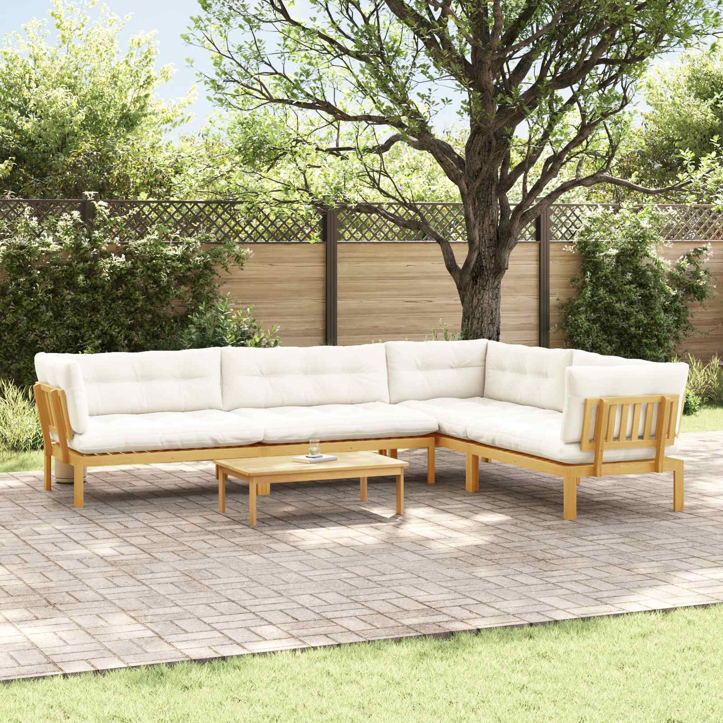5 Stuk Garden Pallet Sofa Units Massief Acaciahout Licht Bruin