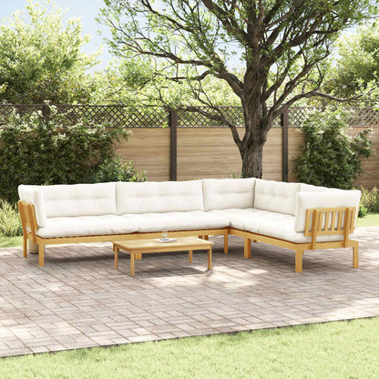 5 Stuk Garden Pallet Sofa Units Massief Acaciahout Licht Bruin