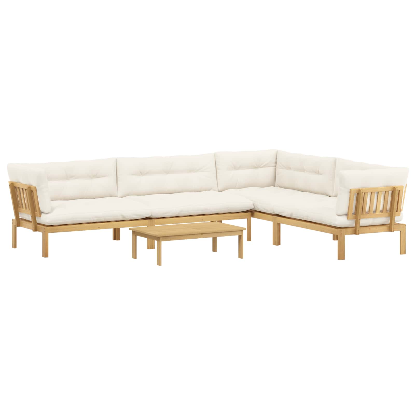 5 Stuk Garden Pallet Sofa Units Massief Acaciahout Licht Bruin