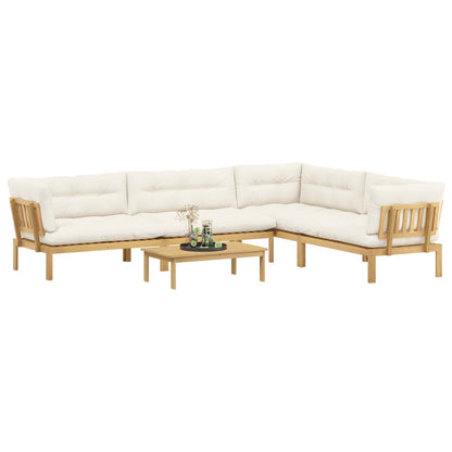 5 Stuk Garden Pallet Sofa Units Massief Acaciahout Licht Bruin