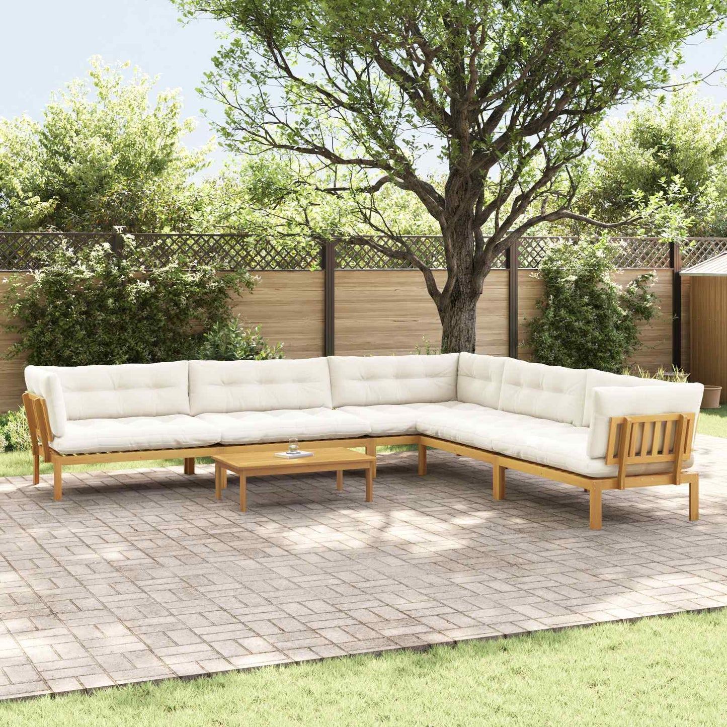 6 Stuk Garden Pallet Sofa Units Massief Acaciahout Licht Bruin