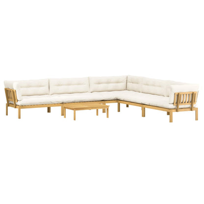 6 Stuk Garden Pallet Sofa Units Massief Acaciahout Licht Bruin