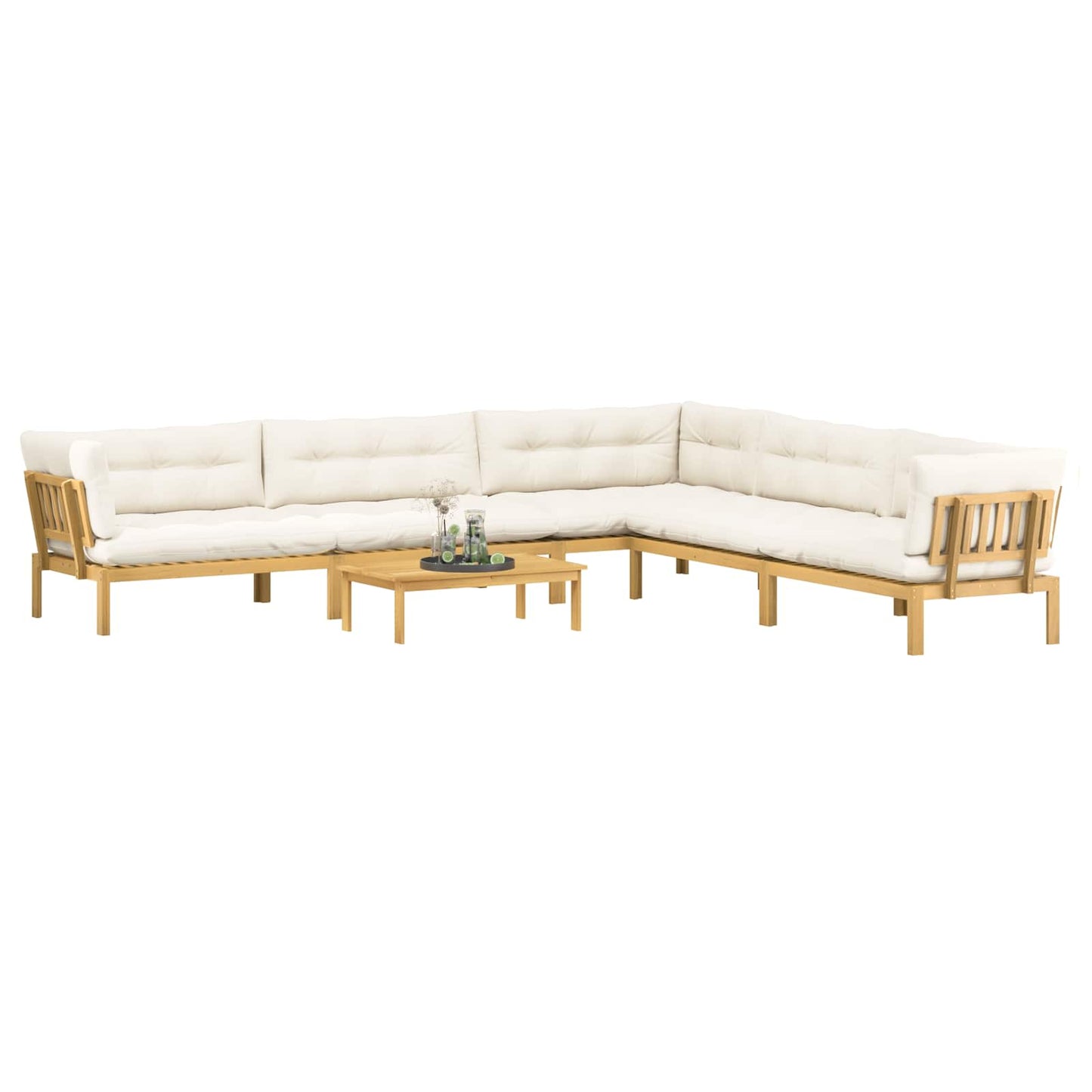 6 Stuk Garden Pallet Sofa Units Massief Acaciahout Licht Bruin
