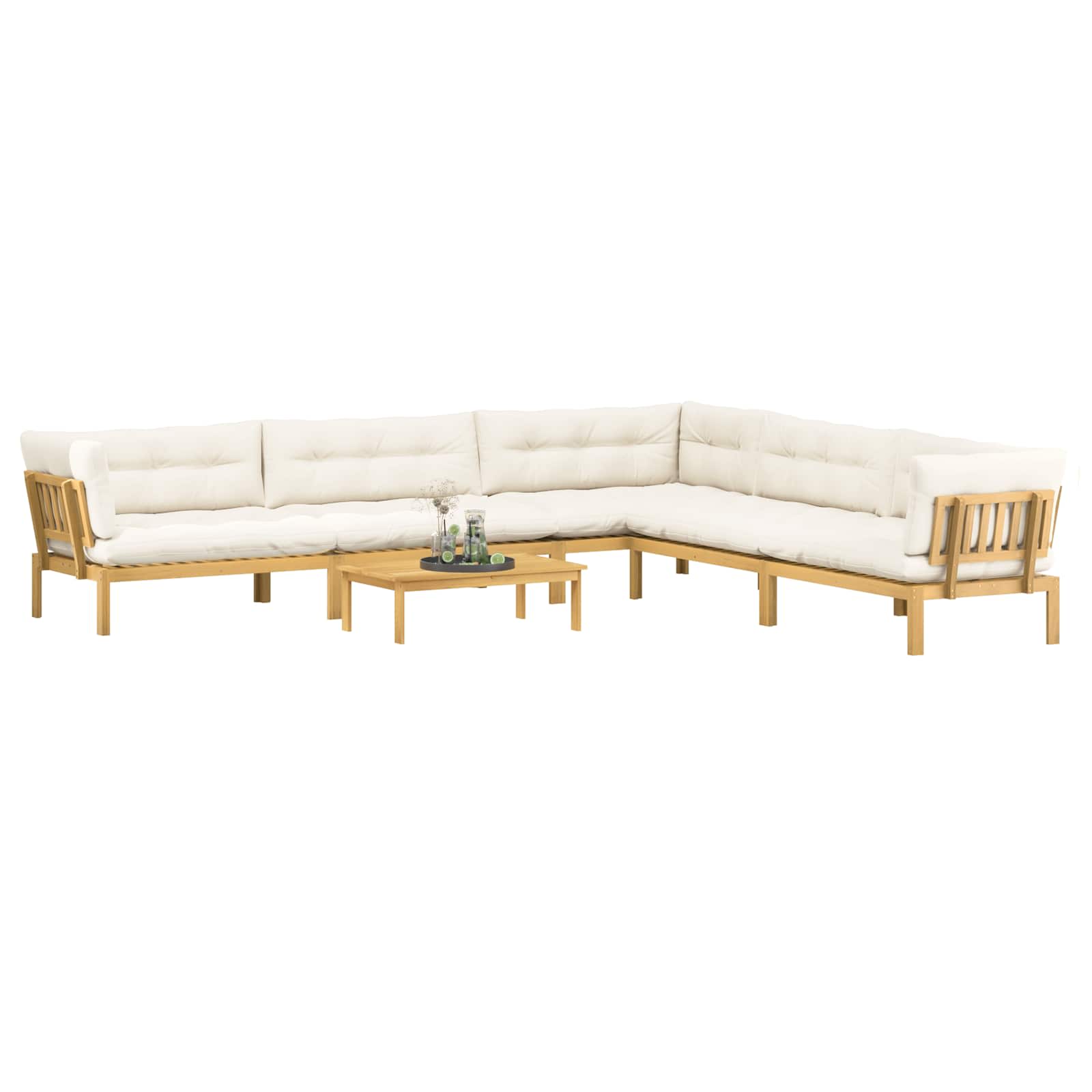 6 Stuk Garden Pallet Sofa Units Massief Acaciahout Licht Bruin
