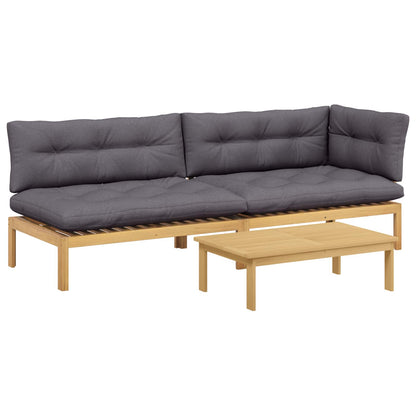 3 Stuk Garden Pallet Sofa Units Massief Acaciahout Licht Bruin
