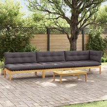 4 Stuk Garden Pallet Sofa Units Massief Acaciahout Licht Bruin