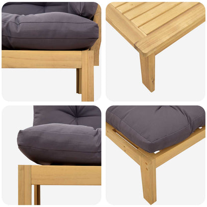 5 Stuk Garden Pallet Sofa Units Massief Acaciahout Licht Bruin